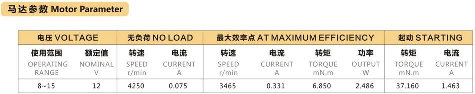 Low Voltage Brushed Motor