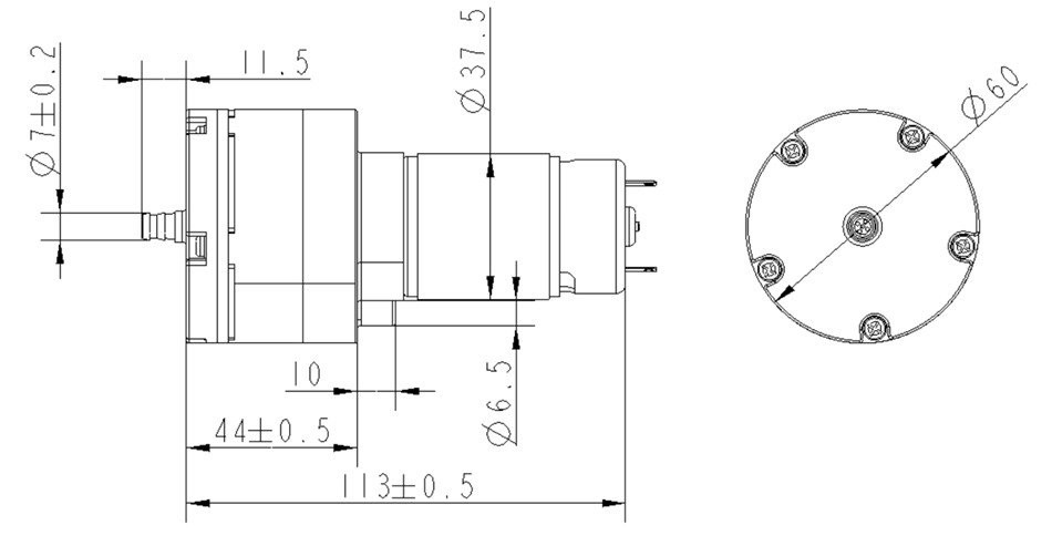 VAP-3601-motor outline VAP-3601-motor outline