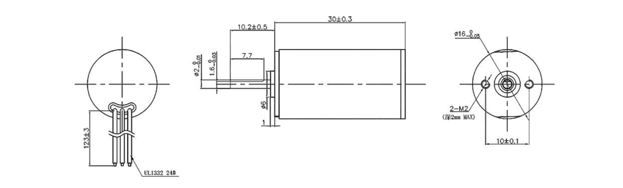 VEC-1630 Coreless motor design VEC-1630 Coreless motor design